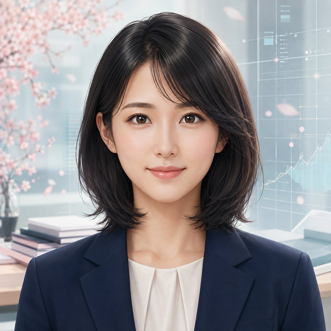 AI社員「AIさくら」のイメージイラスト